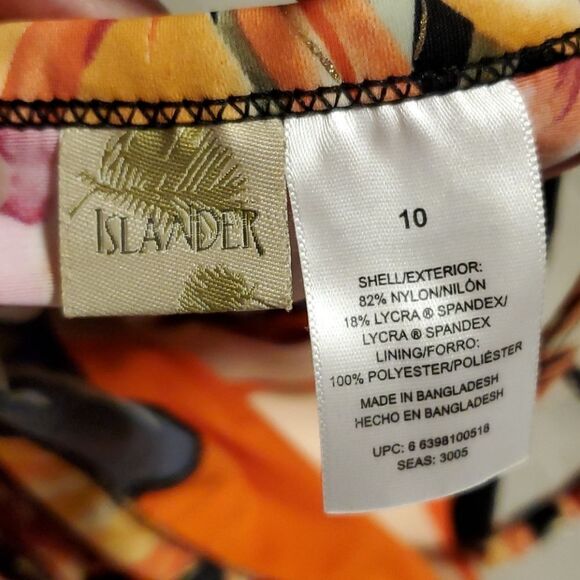 EUC Islander Tropical Black Ruffle Swimsuit - Picture 7 of 7
